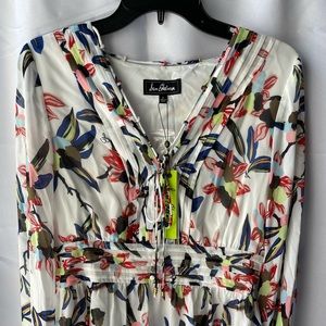 Sam Edelman Printed a Line Dress with Pin Tucks